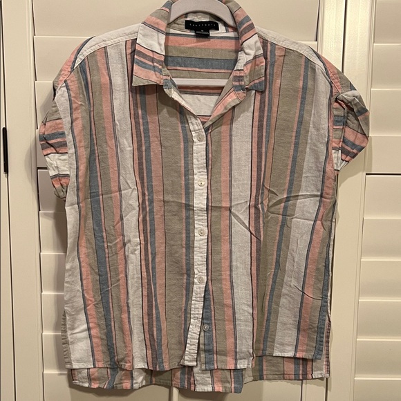 Sanctuary Tops - Sanctuary Multicolor Striped Button Down Shirt